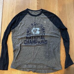 Fanatics UNC 2017 National Champions Gray and Black Long Sleeve Men's Shirt